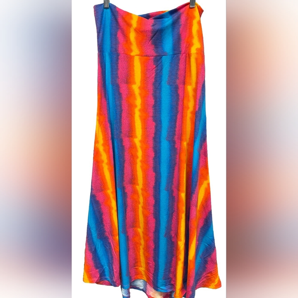 LuLaRoe Vibrant Rainbow Skirt